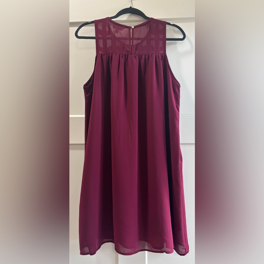 Charming Charlie Deep Red Lace Dress